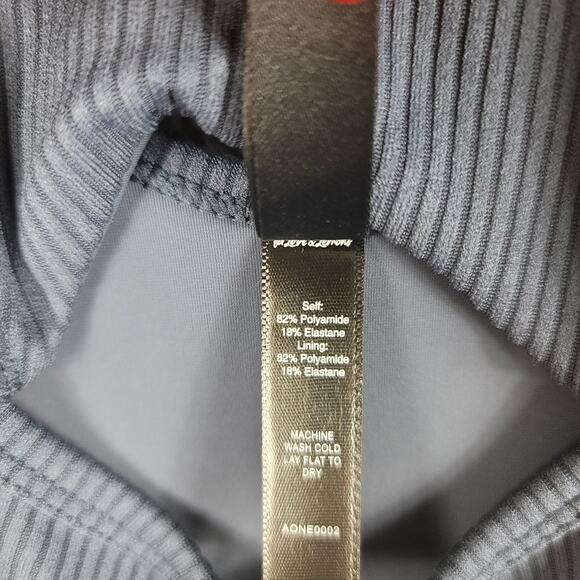 For Love & Lemons Chloe Midnight Blue Ribbed One Piece Workout Jumpsuit XXS NWT - Picture 6 of 7